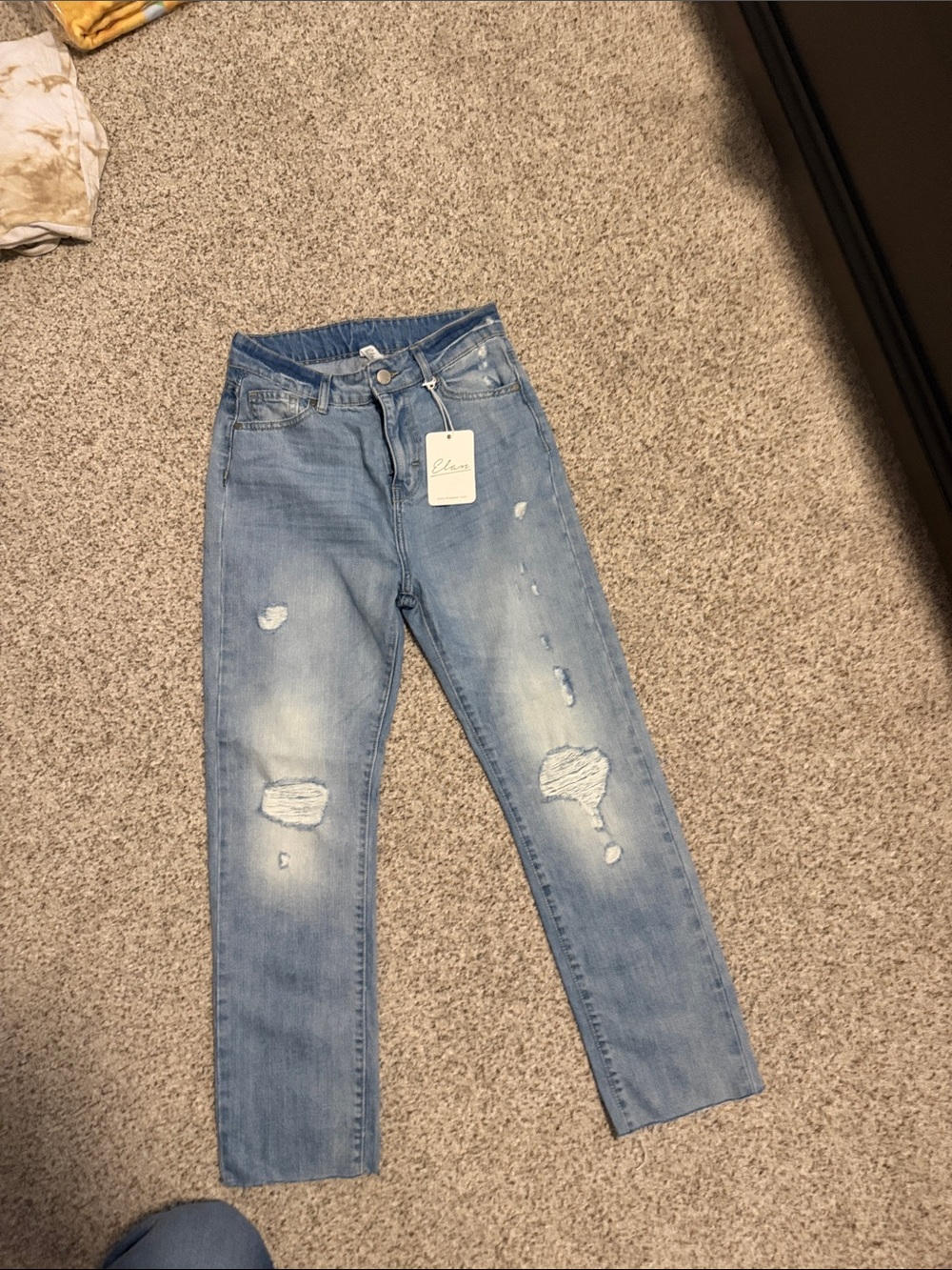 Light Blue Distressed Women's Jeans